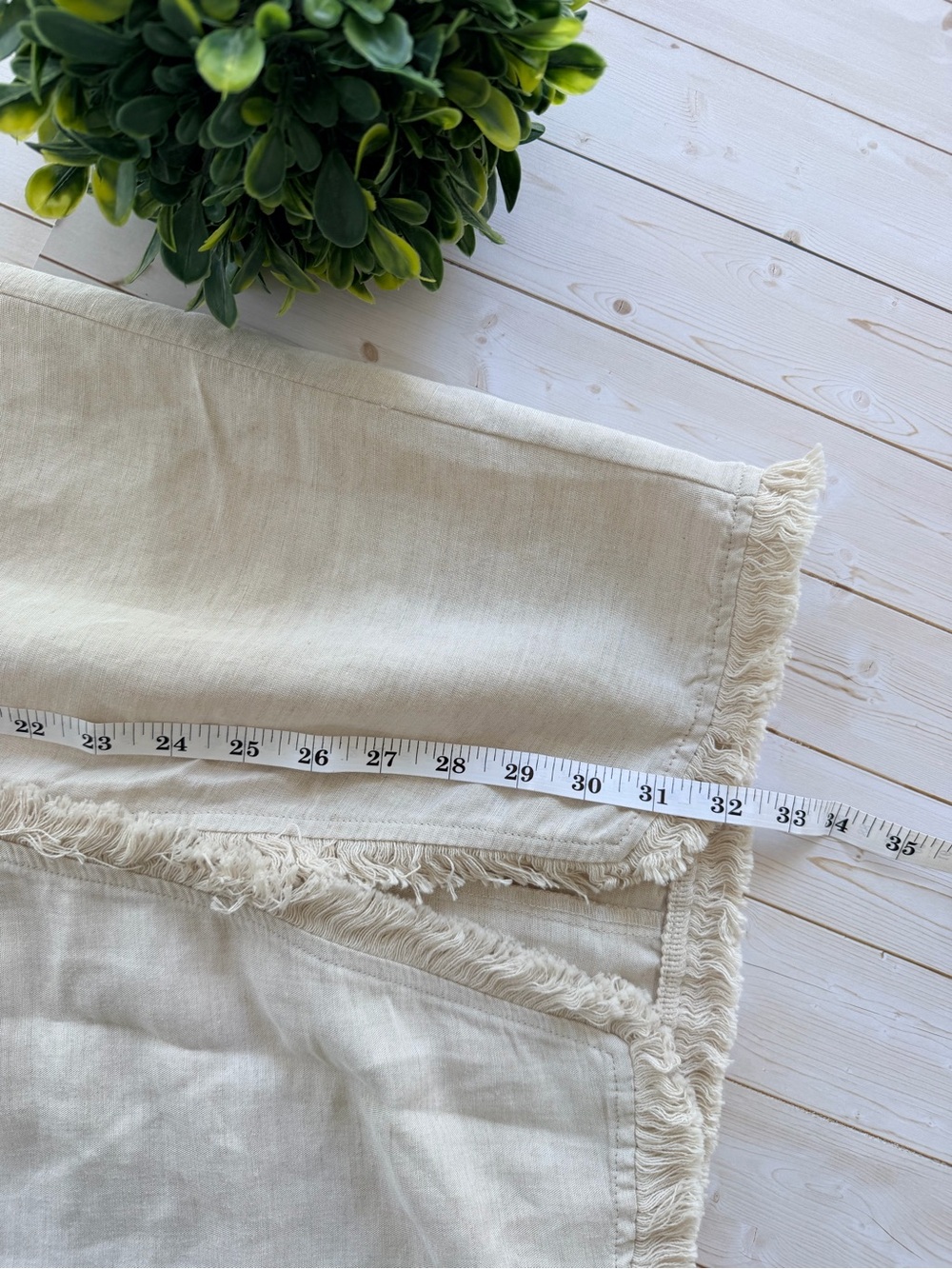H&M Linen Blend Wrap Skirt in Light Beige Size 2 - Picture 8 of 8